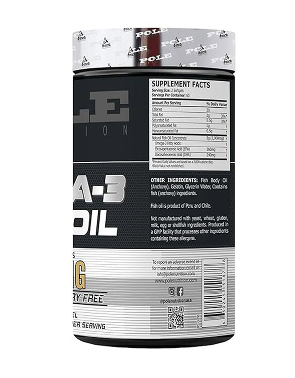 Omega-3 Fish Oil 1000mg, 120 Softgels
