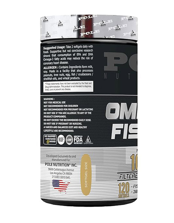 Omega-3 Fish Oil 1000mg, 120 Softgels
