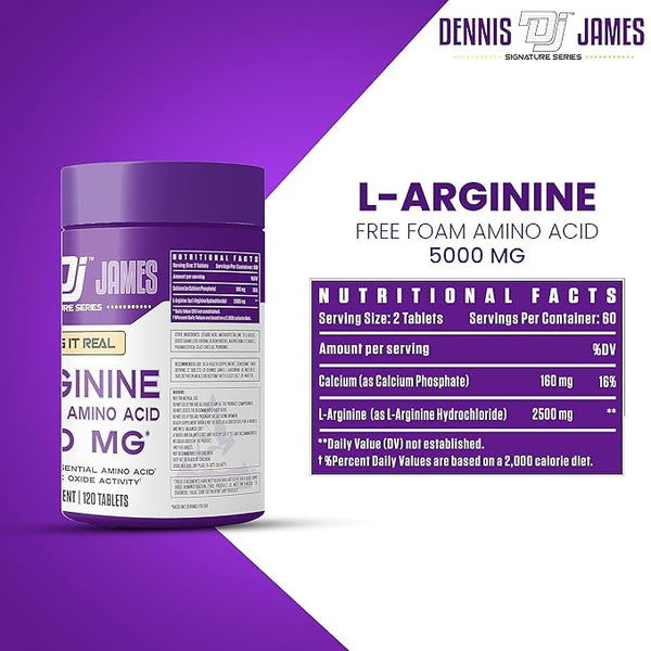 Dennis James L Arginine – 120 Tablets
