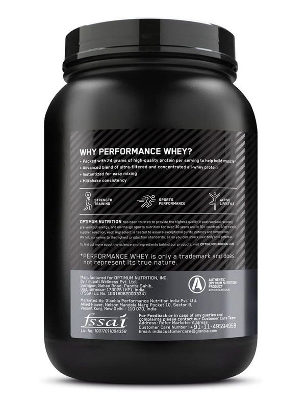 erformance Whey Protein Powder Blend with Isolate, 24g Protein, 5g BCAA, Chocolate, 1 kg