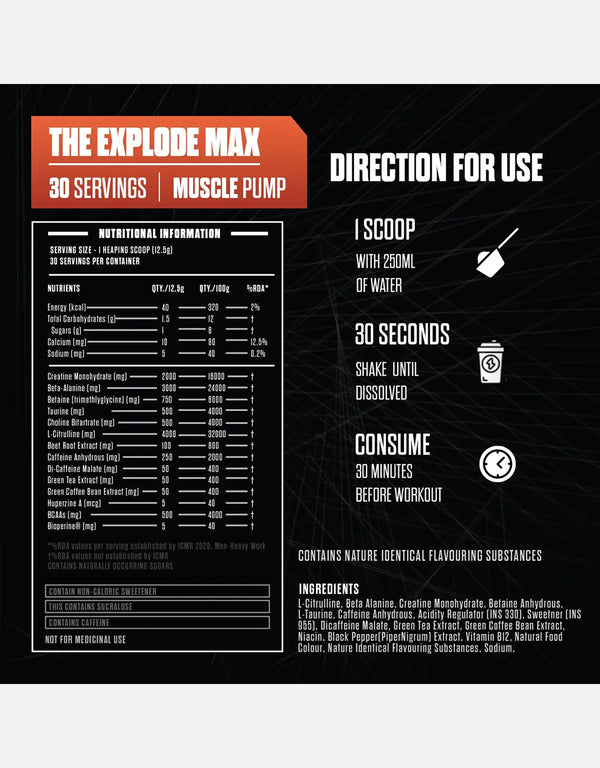 The Xplode Max Preworkout